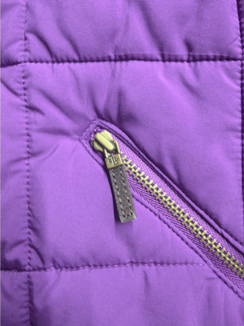 Lauren Ralph Lauren Purple Quilted Puffer Jacket - Picture 3 of 6